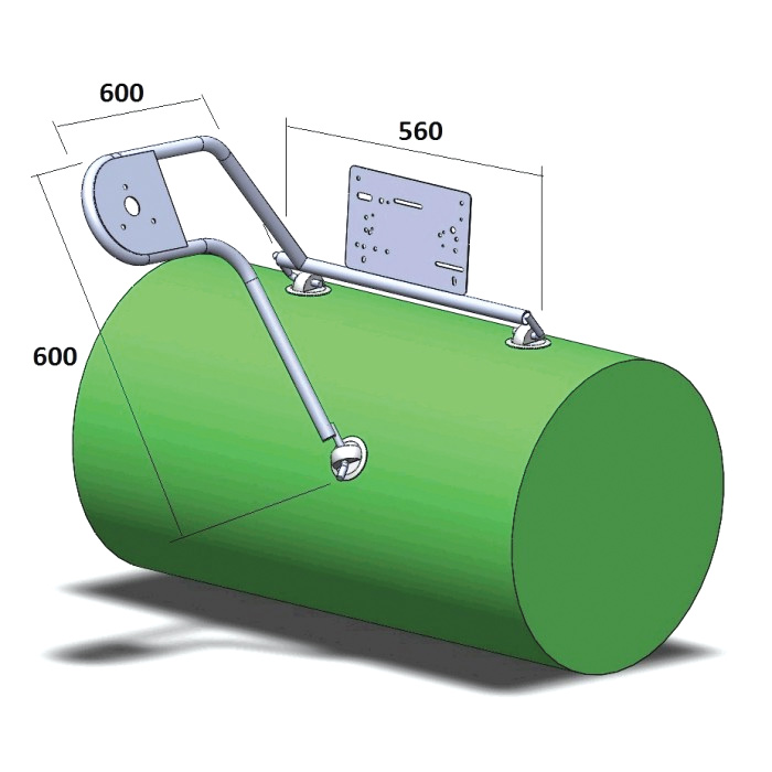 Стойка рулевая с креплением на баллон надувной лодки 25мм в Нижнем Тагиле