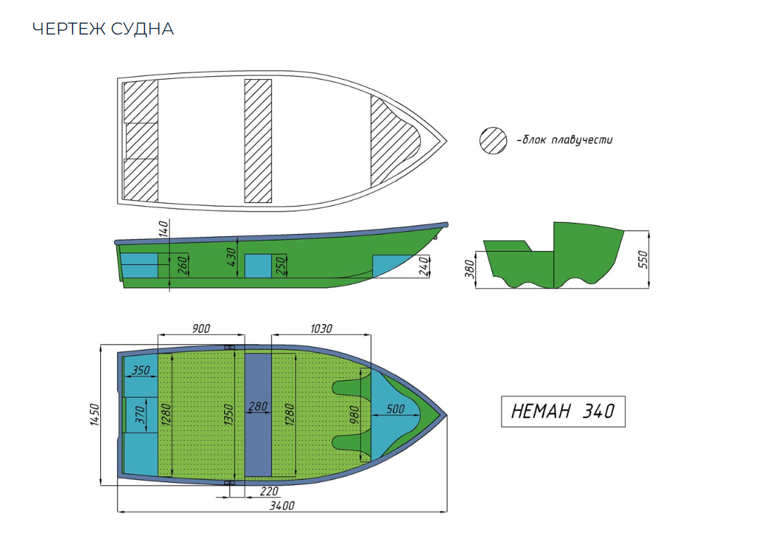 Стеклопластиковая лодка Neman-340 (тримаран) в Нижнем Тагиле