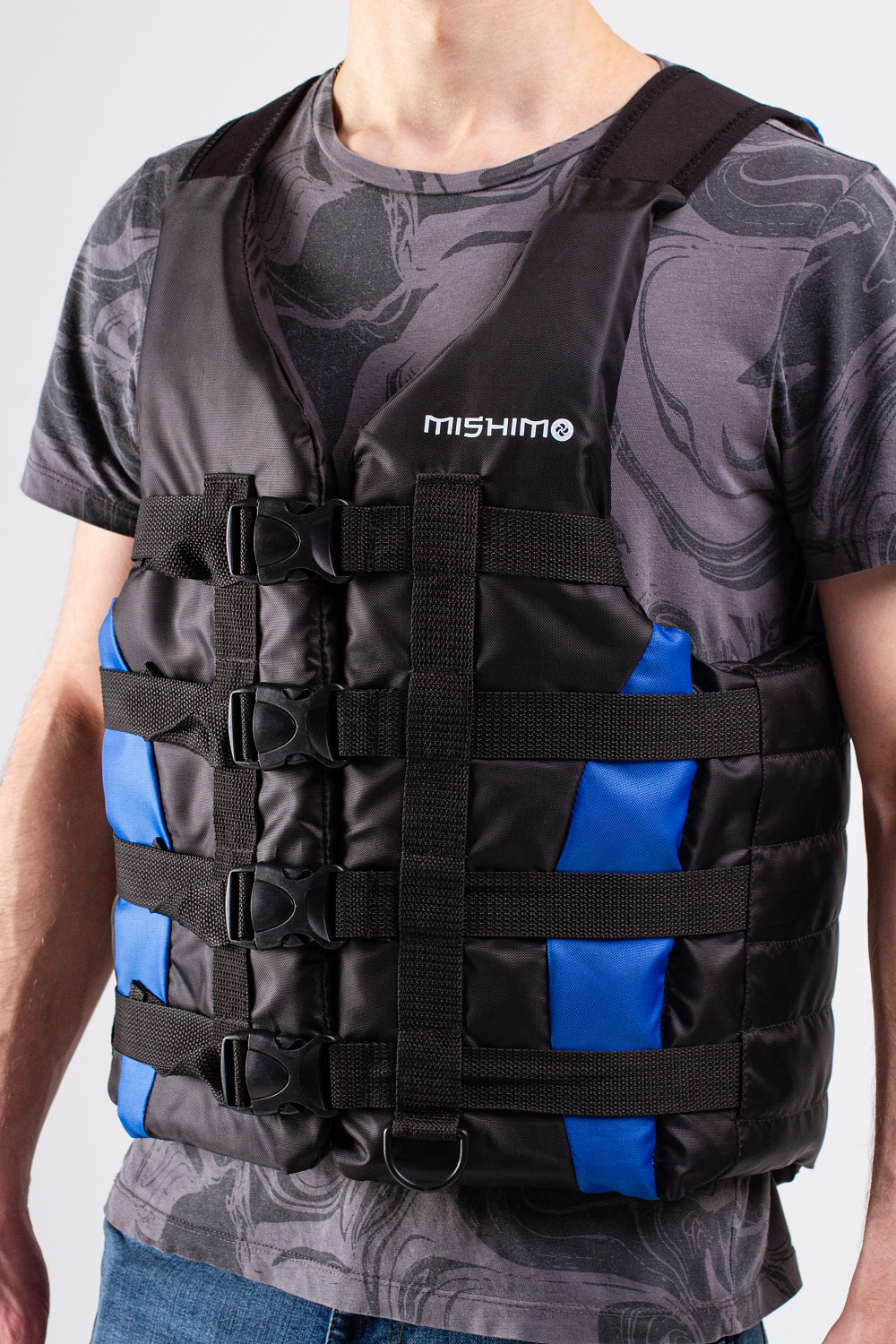 Жилет спасательный MISHIMO PRO Премиум качества Черно-синий в Нижнем Тагиле