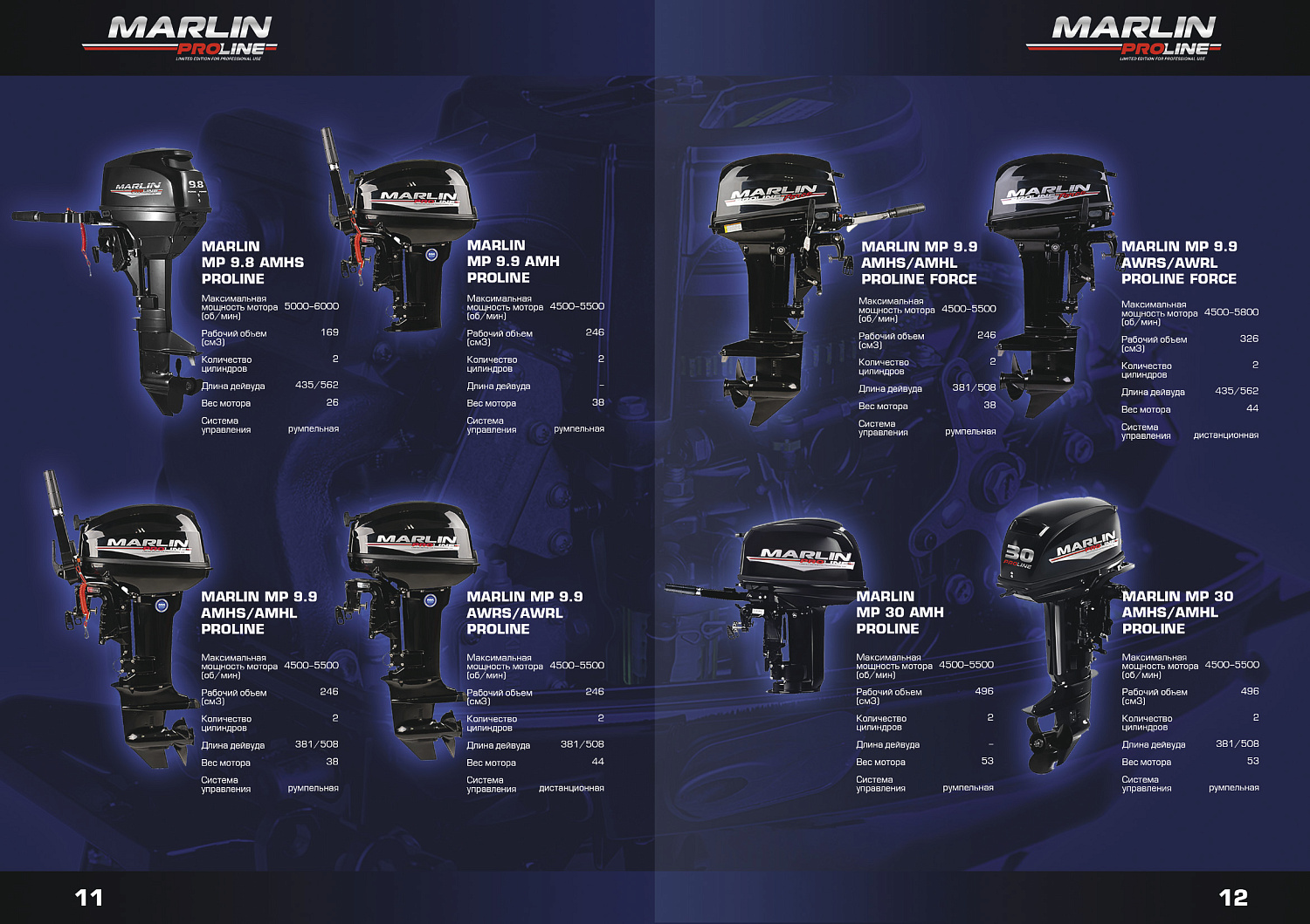 Лодочный мотор MARLIN PROLINE MP 9.9 (20) AWRL FORCE в Нижнем Тагиле