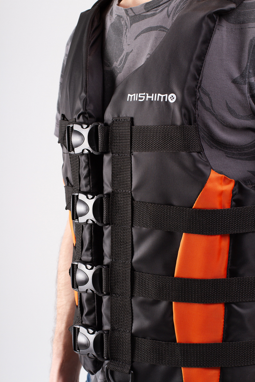 Жилет спасательный MISHIMO PRO Премиум качества Черно-оранжевый в Нижнем Тагиле