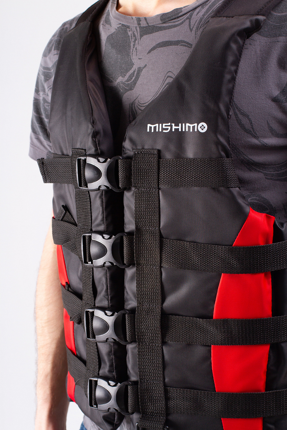 Жилет спасательный MISHIMO PRO Премиум качества Черно-красный в Нижнем Тагиле